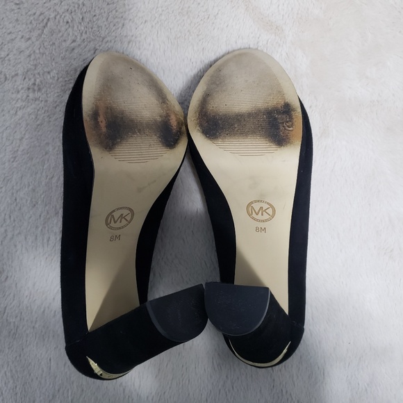 Micheal Kors Valerie Suede Block Heel Pumps - Picture 6 of 7